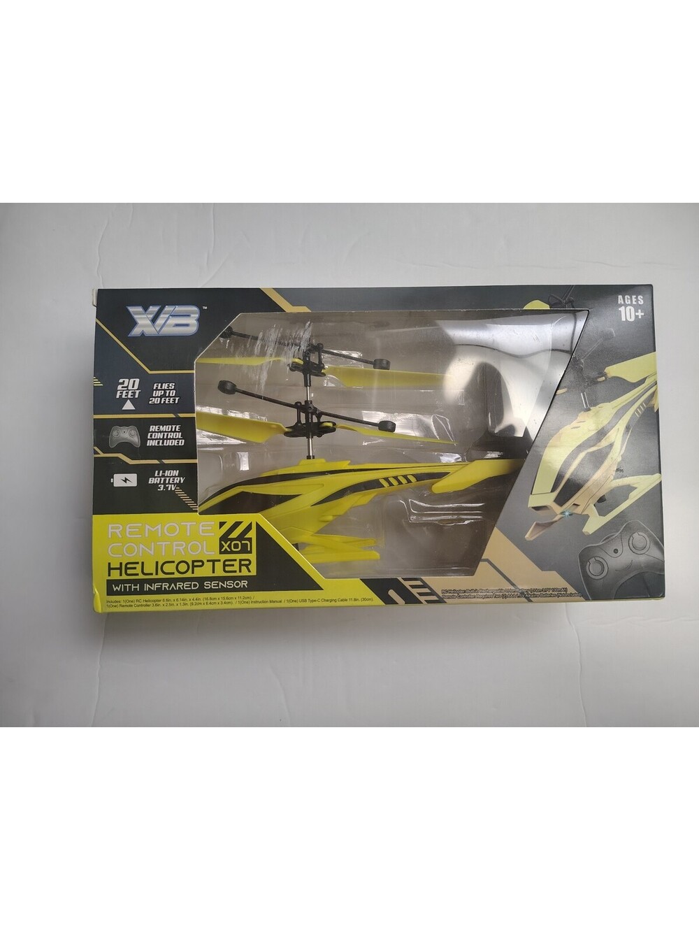 XB Remote Control Helicopter X01 with Infrared Sensor, LED Light-Up, Flies Up to